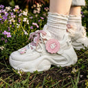 Blush Bunny Charm Chunky Sneakers - Women's Bunny Bobo's House 