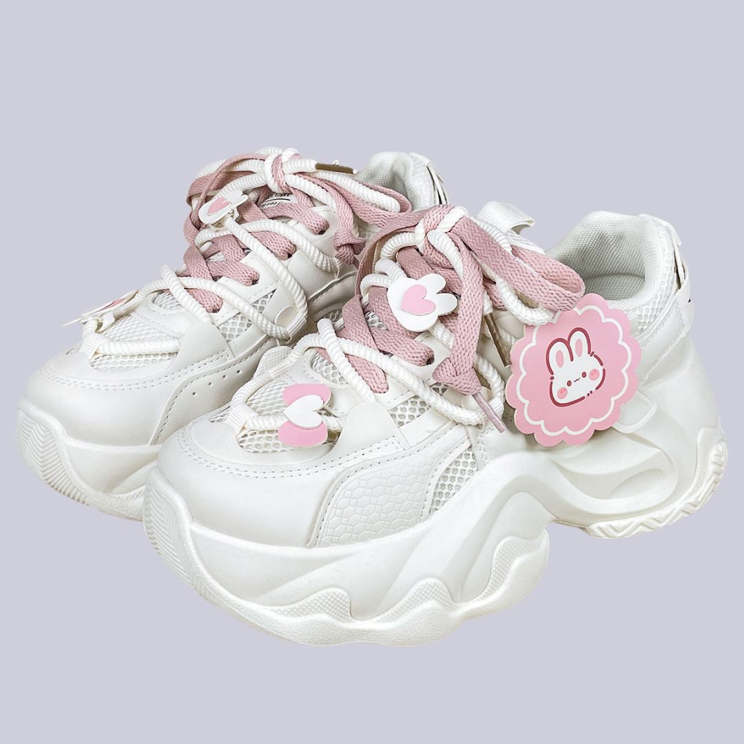 Blush Bunny Charm Chunky Sneakers - Women's Bunny Bobo's House US 5 | EU 35 