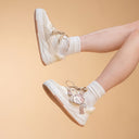 Boba Lovin Chubby Kitty White Sneakers - Women's Cat Bobo's House 