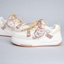 Boba Lovin Chubby Kitty White Sneakers - Women's Cat Bobo's House 
