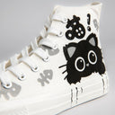 Boo the Black Kitty High Top Canvas Shoes - Women's Bobo's House 