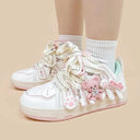 Bright Pink Bear Everday White Sneakers - Women's Bobo's House 