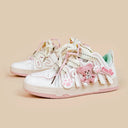 Bright Pink Bear Everday White Sneakers - Women's Bobo's House 