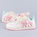Bright Pink Bear Everday White Sneakers - Women's Bobo's House 