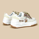 Brown Sugar Latte Bear White Sneakers - Women's Otter Bobo's House 