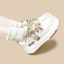 Brown Sugar Latte Bear White Sneakers - Women's Otter Bobo's House 