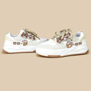 Brown Sugar Latte Bear White Sneakers - Women's Otter Bobo's House 