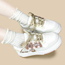 Brown Sugar Latte Bear White Sneakers - Women's Otter Bobo's House 