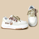 Brown Sugar Latte Bear White Sneakers - Women's Otter Bobo's House 