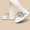 Brown Sugar Latte Bear White Sneakers - Women's Otter Bobo's House 