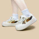 Cat Cafe Embroidered Chunky Sneakers - Women's Cat Bobo's House 