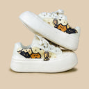 Cat Cafe Embroidered Chunky Sneakers - Women's Cat Bobo's House 