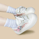 Celestial Crane Print Chunky Sneakers - Women's Bobo's House 