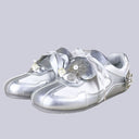 Celestial Metallic Silver Pearl Bloom Sneakers - Women's Bobo's House US 5 | EU 35 