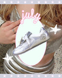 Celestial Metallic Silver Star Charm Sneakers - Women's Bobo's House 