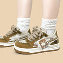 Cherry Cat Caramel Chunky Brown Sneakers - Unisex Cat Bobo's House 