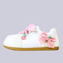 Cherry Girl Gingham Casual Sneakers – Women’s Food Bobo's House 