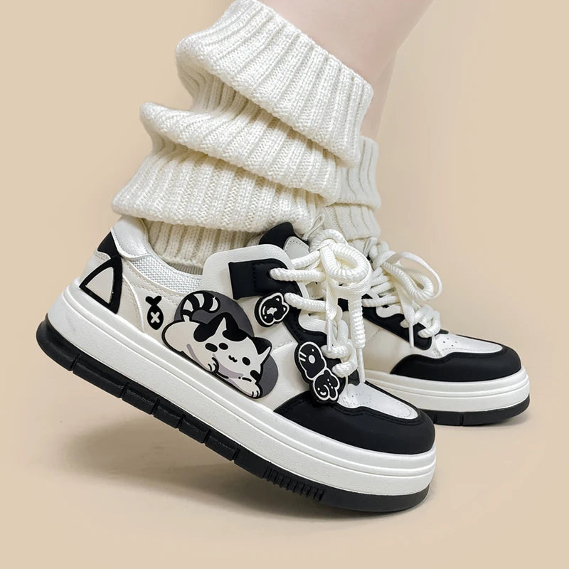 Chubby Cheeks Kitty Casual Sneakers - Women&#39;s Bobo&#39;s House 