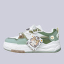 Chubby Neko Matcha Cat & Fish Charm Sneakers - Women's Cat Bobo's House US 5 | EU 35 