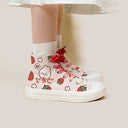 *CLEARANCE* Kawaii Strawberry Bunny High Top Canvas Shoes - Women's Bobo's House 