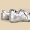 Coquette Blush Pink Satin Bow Charm Sneakers - Women's Bobo's House 