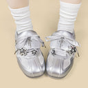 Coquette Blush Pink Satin Bow Charm Sneakers - Women's Bobo's House 