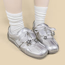 Coquette Blush Pink Satin Bow Charm Sneakers - Women's Bobo's House 