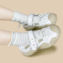Cottagecore Daisy Mary Jane Chunky Sneakers - Women's Floral Bobo's House 