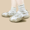 Cottagecore Daisy Mary Jane Chunky Sneakers - Women's Floral Bobo's House 