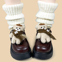 Cozy Bear Beret Sherpa Platform Loafers - Women's Bear Bobo's House 