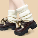 Cozy Bear Beret Sherpa Platform Loafers - Women's Bear Bobo's House 