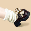 Cozy Bear Beret Sherpa Platform Loafers - Women's Bear Bobo's House 