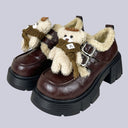 Cozy Bear Beret Sherpa Platform Loafers - Women's Bear Bobo's House US 5 | EU 35 