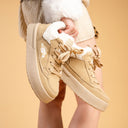 Cozy Bear Ultra Chunky Beige Mid Top Shoes - Women's Bear Bobo's House 