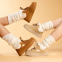 Cozy Bear Ultra Chunky Beige Mid Top Shoes - Women's Bear Bobo's House 