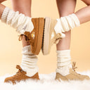 Cozy Bear Ultra Chunky Beige Mid Top Shoes - Women's Bear Bobo's House 