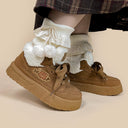 Cozy Bear Ultra Chunky Brown Mid Top Shoes - Women's Bear Bobo's House 