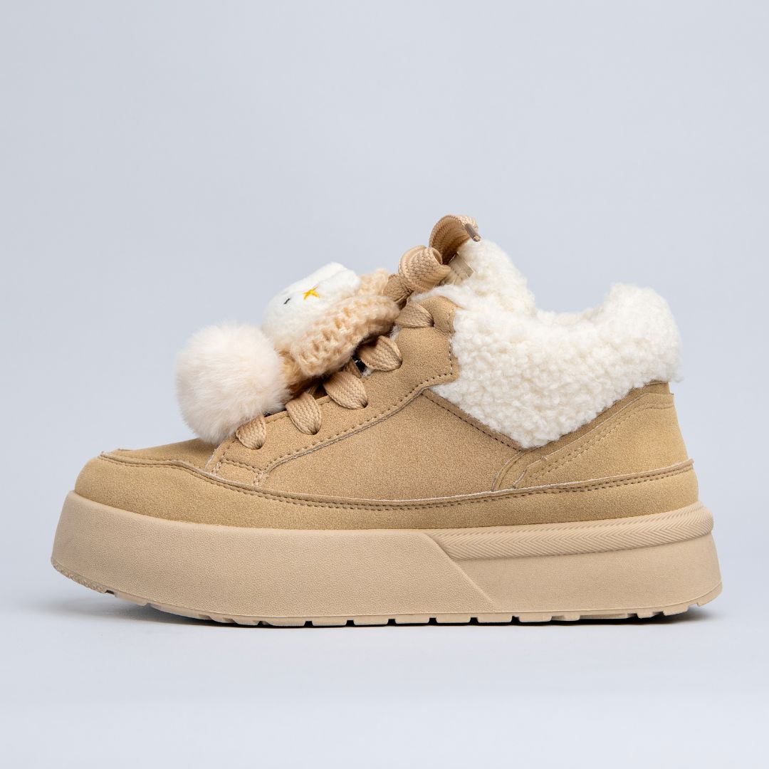 Cozy Bunny Ultra Chunky Beige Mid Top Shoes - Women's Bunny Bobo's House US 5 | EU 35 