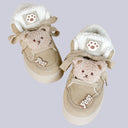 Cozy Fluffy Bear Ultra Chunky Beige Mid Top Shoes - Women's Bear Bobo's House US 5 | EU 35 