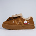 Cozy Fluffy Polar Bear Chunky Brown Foldover Shoes - Women's Bear Bobo's House 