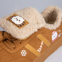 Cozy Fluffy Polar Bear Chunky Brown Foldover Shoes - Women's Bear Bobo's House 
