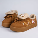Cozy Fluffy Polar Bear Chunky Brown Foldover Shoes - Women's Bear Bobo's House US 5 | EU 35 
