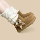 Cozy Fuzzy Bear Ultra Soft Beige Winter Boots - Women's Bear Bobo's House 