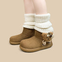 Cozy Fuzzy Bear Ultra Soft Beige Winter Boots - Women's Bear Bobo's House 