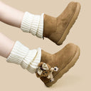 Cozy Fuzzy Bear Ultra Soft Beige Winter Boots - Women's Bear Bobo's House 