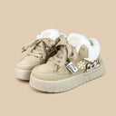 Cozy Kitty Ultra Chunky Beige Mid Top Shoes - Women's Cat Bobo's House 