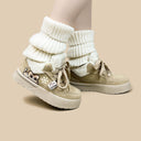 Cozy Kitty Ultra Chunky Beige Mid Top Shoes - Women's Cat Bobo's House 