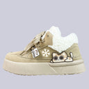 Cozy Kitty Ultra Chunky Beige Mid Top Shoes - Women's Cat Bobo's House US 5 | EU 35 