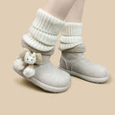 Cozy Kitty Ultra Chunky Beige Mid Top Shoes - Women's (Copy) Reindeer Bobo's House 