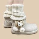 Cozy Kitty Ultra Chunky Beige Mid Top Shoes - Women's (Copy) Reindeer Bobo's House 